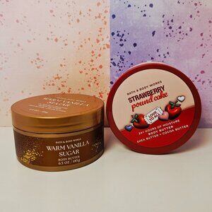 Bath and Body Works Body Butter Warm Vanilla Sugar & Strawberry Pound Cake